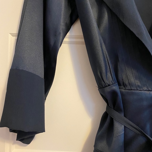 DKNY Silk Tie Front Blouse - Picture 2 of 5